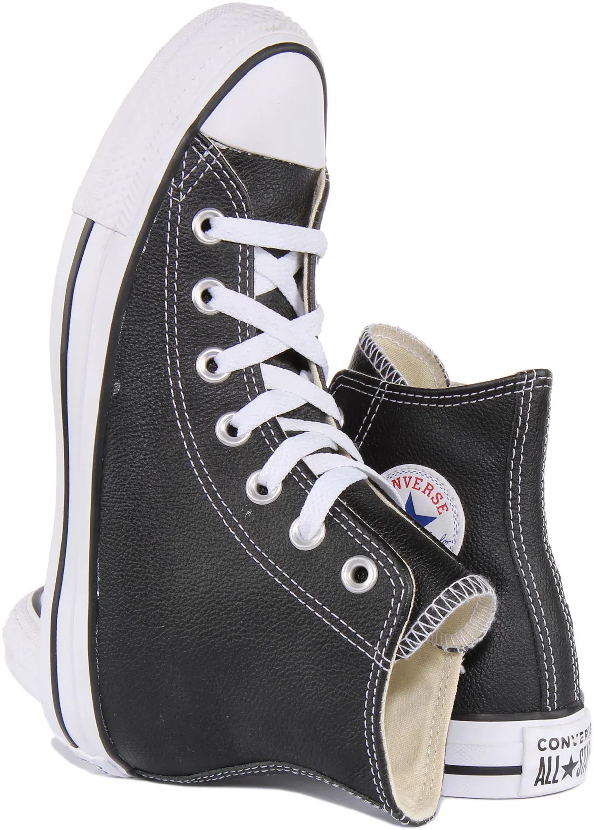 Converse 132170 CT All Star Hi Leather Trainer In Black - Image 4