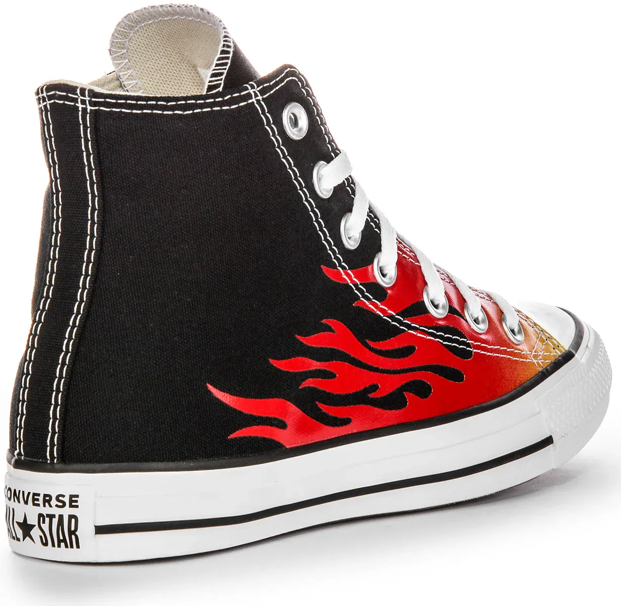 Converse 171130C All Star Flame Hi In Black Red - Image 3