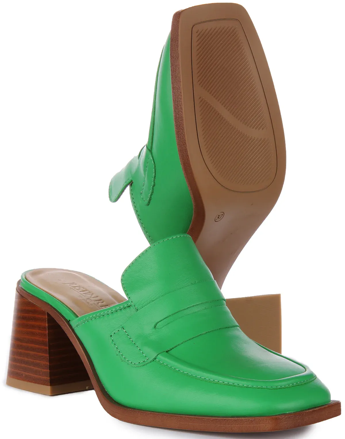 Justinreess England Charlie Open Shoes In Green For Women - Image 5