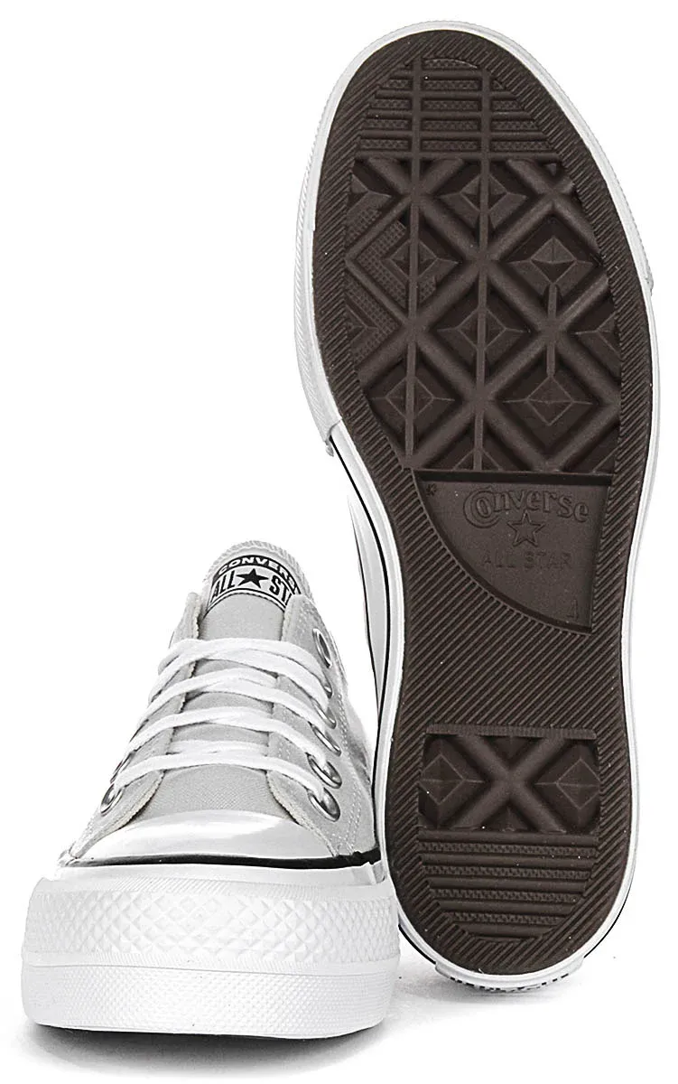 Converse All Star Ox Lift A11538C In Light Grey - Image 5