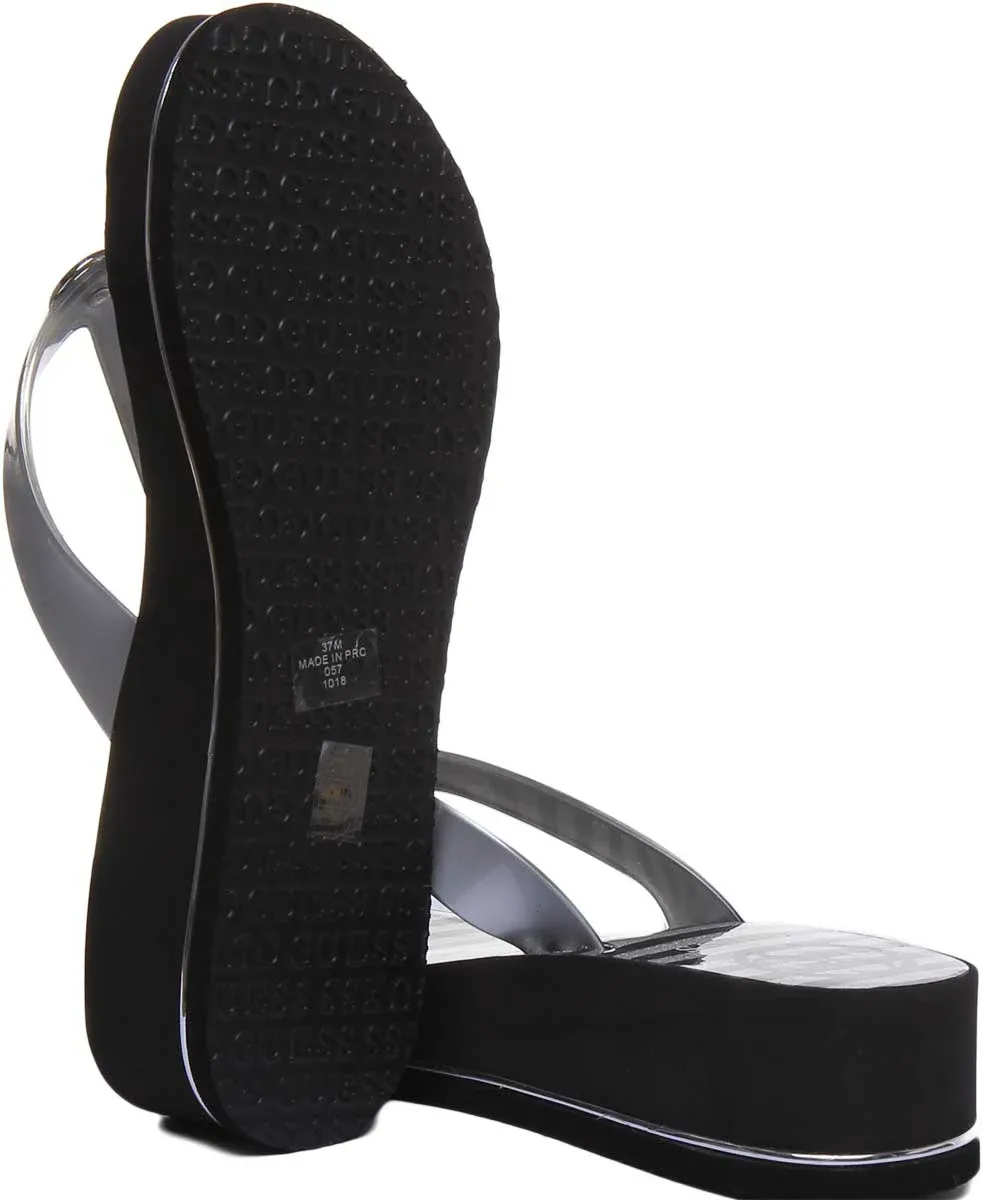 Guess S-Enzy Eu Wedge Thong In Silver - Image 4